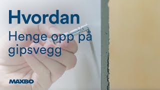 Hvordan henge opp på gipsvegg [upl. by Agbogla683]