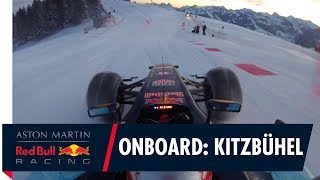 On Board with Max Verstappen in the snow at Kitzbühel [upl. by Eelyr]