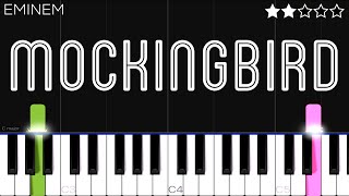 Eminem  Mockingbird  EASY Piano Tutorial [upl. by Ennoid]