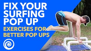 How to Pop Up Surfing  Exercises for Better Pop Ups [upl. by Ahsekat690]