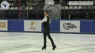 Luc Economides – 20212022 French Figure Skating Championships FS [upl. by Katerina680]