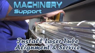 Install Laser Tube Mirror and Lens Laser Alignment and Service of CO2 Laser Cutting Machine 2021 [upl. by Aubin]