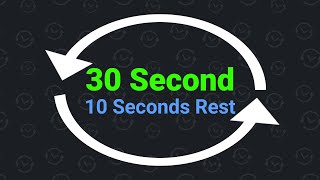 30 Second Interval Timer with 10 Seconds Rest [upl. by Gabrielli]