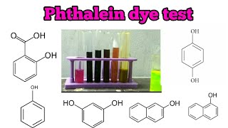 Phthalein dye test for various phenols [upl. by Anaytat]