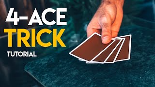 Card Magic Tutorial  How to Change 4 Cards Into Aces EASY [upl. by Lambard]