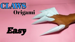 How To Make A Paper Claws Origami  Easy Paper Claws Origami [upl. by Namzzaj370]