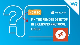 How to fix the Remote Desktop in licensing protocol error [upl. by Tedi]