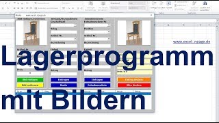 2 Lager Programm mit Bildern in Excel VBA selber erstellen [upl. by Wilburt]