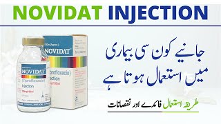 Novidat Injection Uses in Urdu  Ciprofloxacin Injection  Novidat Side Effects in Urdu  Dr Aqsa [upl. by Nyrraf]