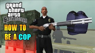 GTA San Andreas  How To Join the PolicePolice UniformPolice Mission Free Weapons [upl. by Kal]