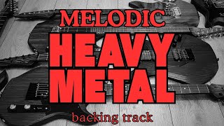 MELODIC HEAVY METAL BACKING TRACK  Em 100 bpm [upl. by Heigl]