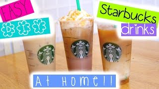 EASY DIY Starbucks drinks at HOME [upl. by Sisi705]