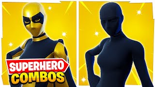 TOP 10 TRYHARD SUPERHERO SKIN COMBOS IN FORTNITE Pros ONLY Use These Combos [upl. by Eleynad327]