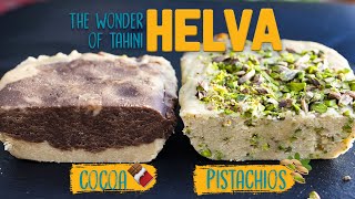 How to make HELVA at HOME 😍  2 Halva Recipes 1Pistachios 2Cocoa  Refika’s Special Oven Helva 🤤 [upl. by Nort]