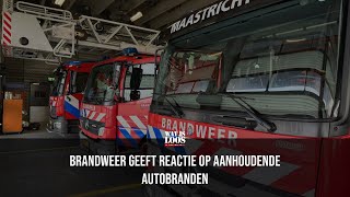 BRANDWEER GEEFT REACTIE OP AANHOUDENDE AUTOBRANDEN [upl. by Enailil]