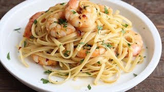 Shrimp Scampi Recipe  How to Cook Shrimp Scampi Pasta on the Stove [upl. by Virginie]