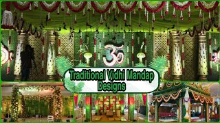 Traditional Vidhi Mandap DesignsSouth Indian WeddingVidhi Mandap IdeasWedding Decoration Ideas [upl. by Aicatsan]