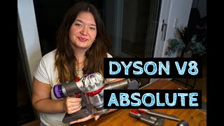 Dyson V8 Absolute  Beutelloser Akku amp Vakuumstaubsauger  Unboxing erster Eindruck amp kurzer Test [upl. by Nahn68]