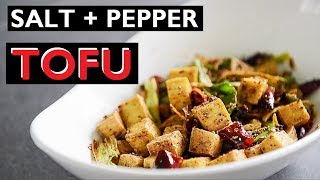 Sichuan Salt Pepper Tofu Recipe  EASY CHINESE VEGAN DISH [upl. by Ahsar]