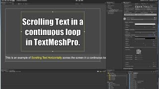 TextMesh Pro  Scrolling Text in a Continuous Loop [upl. by Darbie]