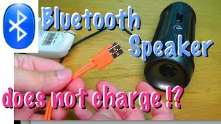 Bluetooth speaker does not charge  EASY FIX [upl. by Desirea]