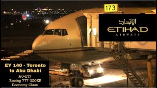 Etihad Airways  EY 140 Toronto  Abu Dhabi  Boeing 777300ER Scenic night time Abu Dhabi arrival [upl. by Gaw]