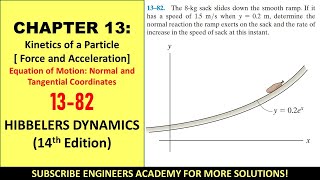 1382  Kinetics of a Particle  Chapter 13 Hibbeler Dynamics 14th  Engineers Academy [upl. by Adela]