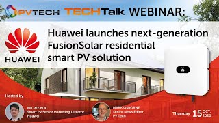 Huawei launches nextgeneration FusionSolar residential smart PV solution [upl. by Baalbeer465]