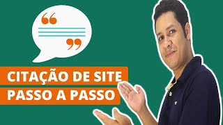 Citação de Site Passo a Passo  Exemplo Prático de Citação da Internet [upl. by Pearse]