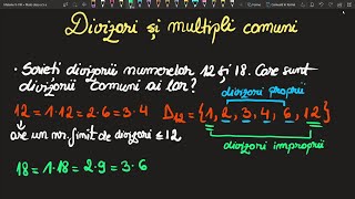 Divizori si multipli comuni clasa a 5 a Teorie ExercitiiInvata Matematica UsorMeditatii Online [upl. by Aetnahc629]