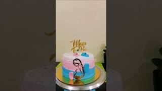 Mom to be cake simple design homemade cake [upl. by Sluiter551]