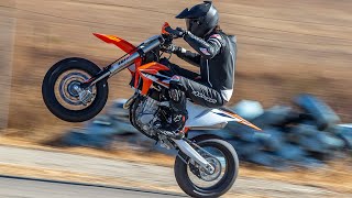 2021 KTM 450 SMR Supermoto First Ride  Review [upl. by Leirad]