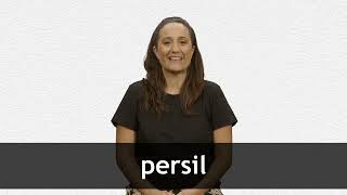 How to pronounce PERSIL in French [upl. by Lebbie]