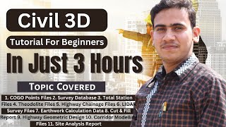 Civil 3D for Beginners Tutorial  Complete Autodesk CIVIL 3D from Scratch [upl. by Crean]