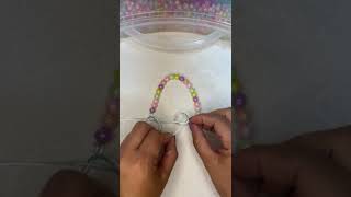 Como fazer fecho ajustável em pulseira de miçanga shortsvideo shorts diy miçangas bijus [upl. by Anauq]