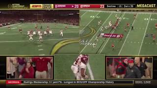 4 Alabama vs 3 Georgia  Game Winning Touchdown Command Center View [upl. by Niatsirt]