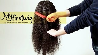 Wig Care 101 How to detangle your curly wig  Myfirstwigcom [upl. by Iat612]