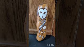 upper arm woodcarved in Cottonwood bark tattoo art painted by Janice Blaine woodart cottonwood [upl. by Teahan]