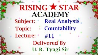 Countability Real Analysis Lecture 11 [upl. by Nosliw622]