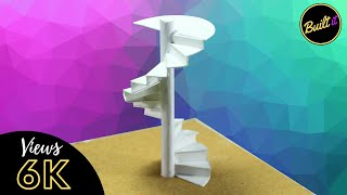 how to make SPIRAL staircase  Built IT  Miniature [upl. by Yrallih]