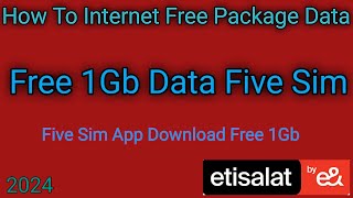 how to Etisalat five sim free 1gb data 3DAYS infomisk [upl. by Murry]