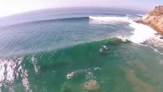 Point Dume Surf from Overhead 82714 Big Wednesday [upl. by Anaek142]