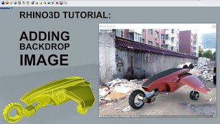 Rhino 3D Tutorial Adding a background image for rendering [upl. by Tnek579]