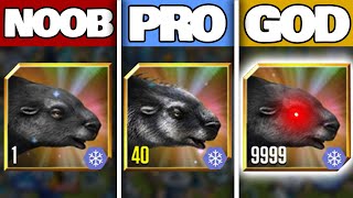 NOOB vs PRO vs GOD NEW MYLODON 999  Jurassic World The Game [upl. by Etnaik]