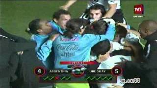 Argentina  Uruguay Copa América11 Último Penal [upl. by Lilllie]