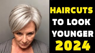 Short Haircuts 2024 For OLDER WOMEN 50 60 70 [upl. by Ecinev]