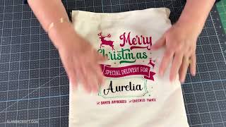 Easy DIY Santa Sack Tutorial 10 Minute Gift Bag Sewing Project [upl. by Coryden827]