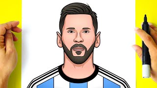 How to DRAW LIONEL MESSI [upl. by Eilac190]