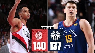 Trail Blazers win 4OT thriller vs Nuggets to take 21 series lead  2019 NBA Playoff Highlights [upl. by Ettelrahc]