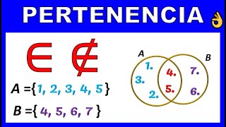 PERTENENCIA DE CONJUNTOS  varios ejemplos [upl. by Ciapas]